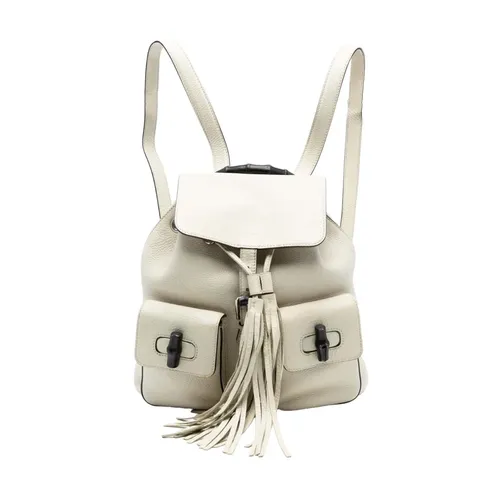 Pre-owned Leather Backpack with Tassels - Gucci Vintage - Modalova