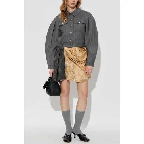 Grey Stripe Jacket - Ganni - Modalova