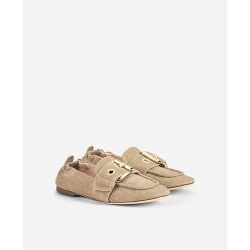 Maya Embellished Buckle Loafers - AGL - Modalova