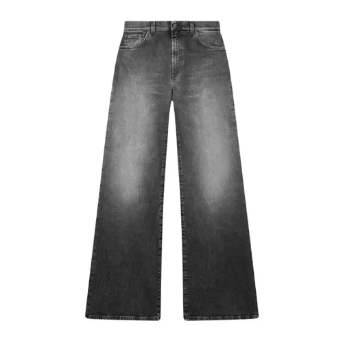 Wide Leg Stretch Jeans - Dondup - Modalova