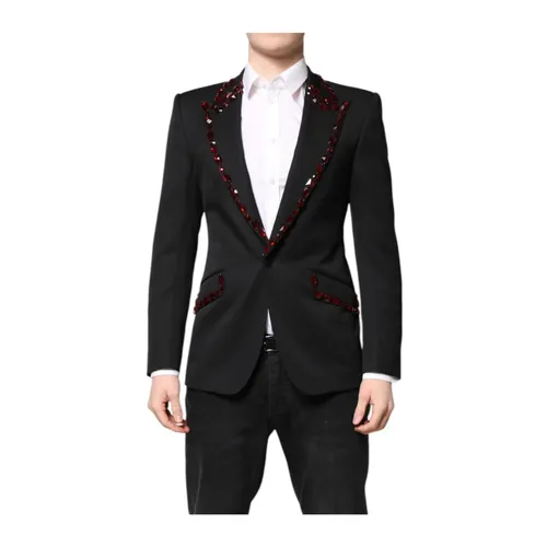 Luxury Crystal-Embellished Blazer - Dolce & Gabbana - Modalova