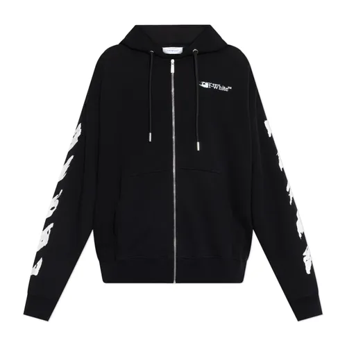 Sweatshirt with paint splatter effect - Off White - Modalova