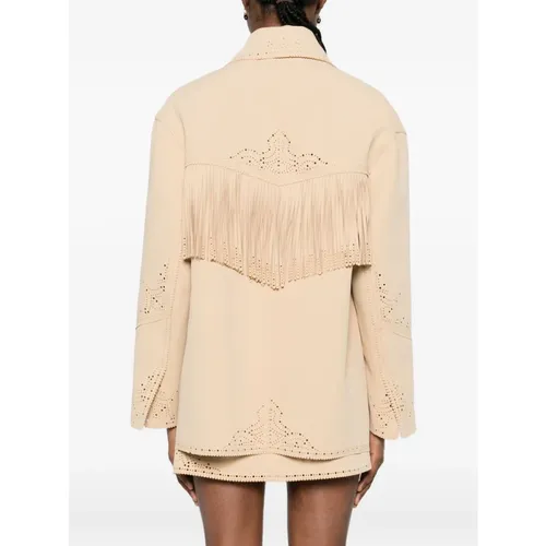 Fringe-detail Coat - Ermanno Scervino - Modalova