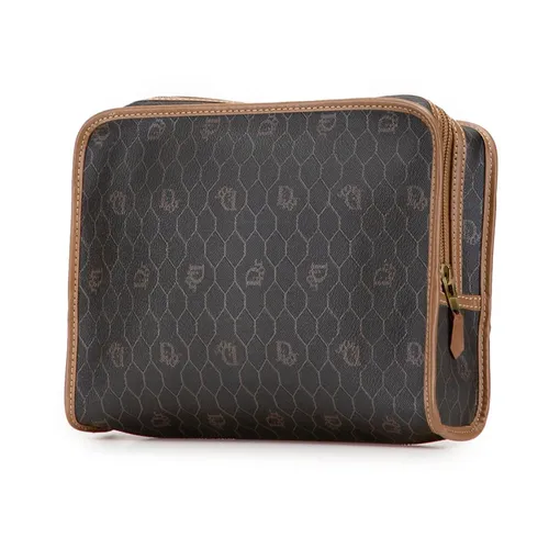 Pre-owned Printed Coated Canvas Pouch - Dior Vintage - Modalova