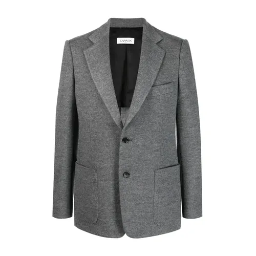 Buttons Patch Pockets Jacket - Lanvin - Modalova