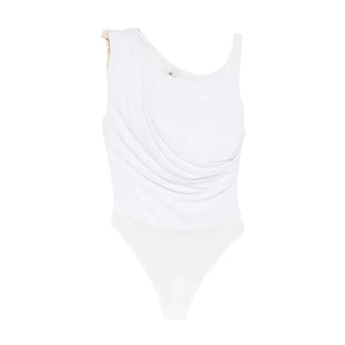 Ribbed Knit T-Shirt - Elisabetta Franchi - Modalova