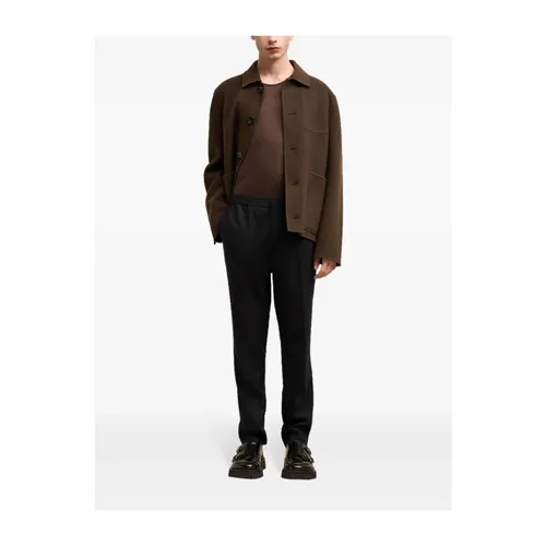 Wool Straight-Cut Pants - Ami Paris - Modalova