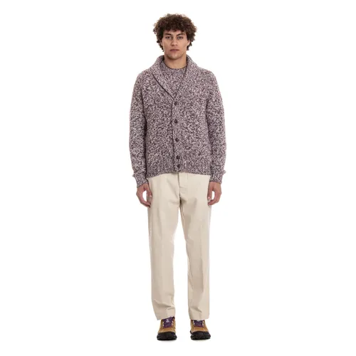 Shawl Collar Mouliné Fabric Jacket - Barba - Modalova