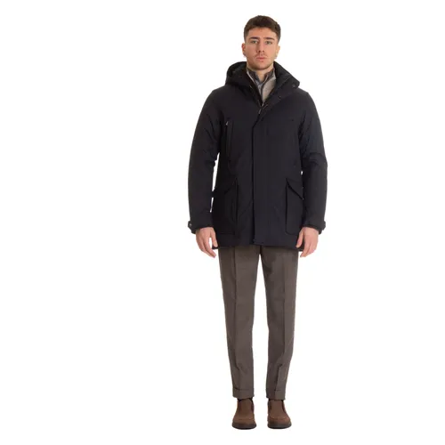 Blue Waterproof Down Coat - Moorer - Modalova