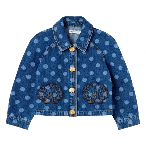 Polka Dot Denim Jacket - Self Portrait - Modalova