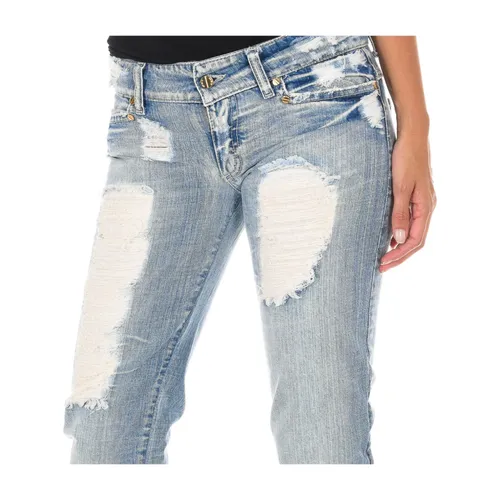 Ripped Denim Jeans - MET - Modalova