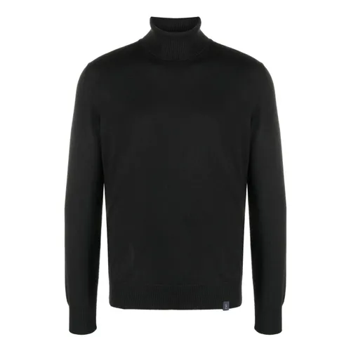 Black Turtleneck Jumper - Fay - Modalova