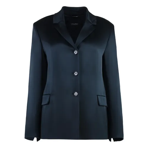 Satin blazer with lapel collar - Max Mara - Modalova