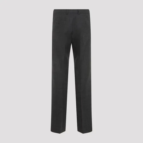 Luxurious Grey Wool Trousers - Prada - Modalova
