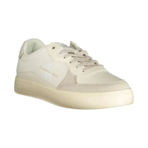White Low Top Sneaker with Print Design - Calvin Klein - Modalova