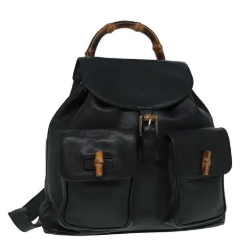 Pre-owned Cuero mochilas - Gucci Vintage - Modalova