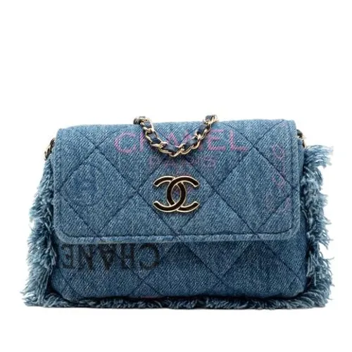 Bolso Mini de Denim Pre-owned - Chanel Vintage - Modalova