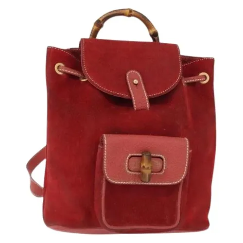 Pre-owned Vintage Leather Backpack - Gucci Vintage - Modalova