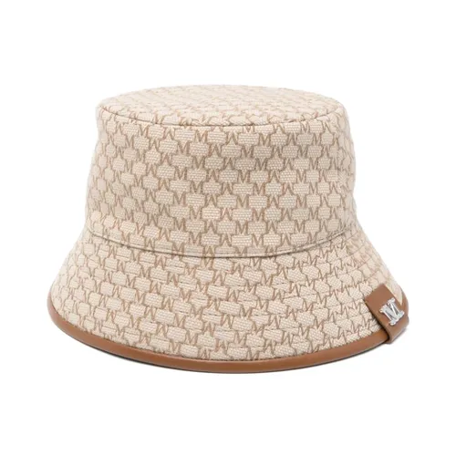 Monogram Jacquard Wide Brim Hat - Max Mara - Modalova