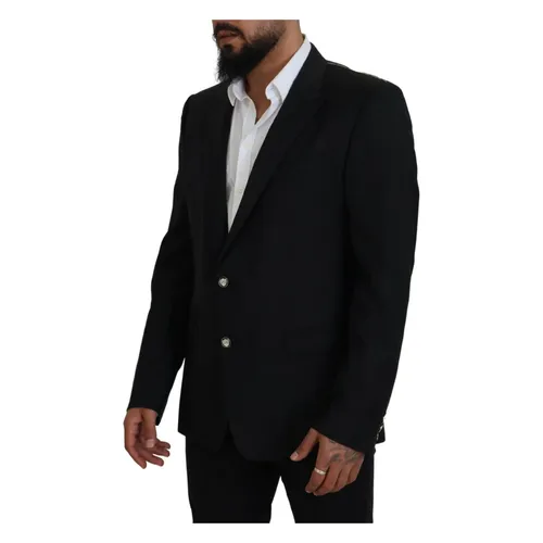 Elegant Black Martini Wool Blazer - Dolce & Gabbana - Modalova
