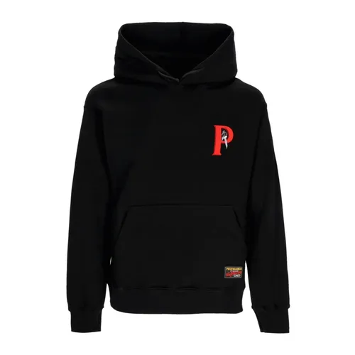 Black Crime Hoodie with Kangaroo Pocket - Propaganda - Modalova