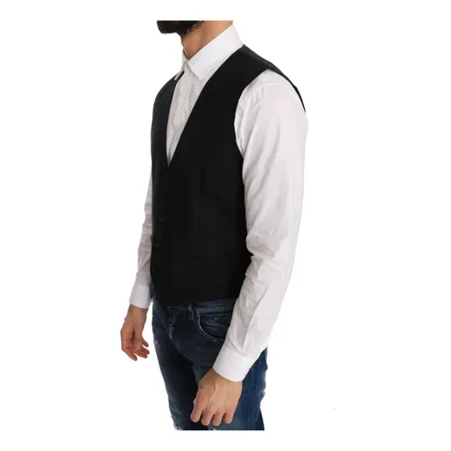 Formal Vest with Logo Details - Dolce & Gabbana - Modalova