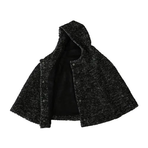 Gray Wool Blend Hooded Scarf Hat - Dolce & Gabbana - Modalova