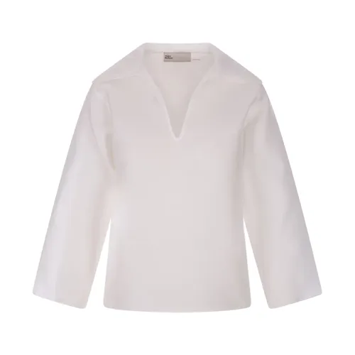 Silk Open Collar Blouse - Tory Burch - Modalova