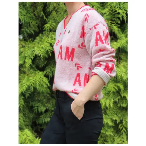 Unique Mohair Blend V-Neck Sweater - Aeronautica Militare - Modalova