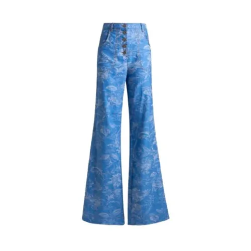 Flared Jacquard Denim Jeans - Etro - Modalova