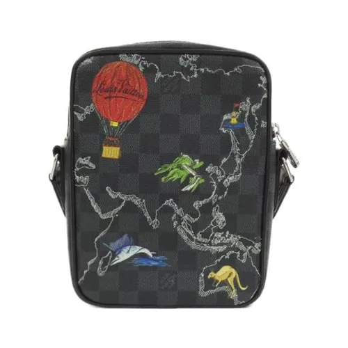 Pre-owned Damier Graphite Map Danube Shoulder Bag - Louis Vuitton Vintage - Modalova