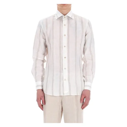 Striped Linen Shirt - Eleventy - Modalova