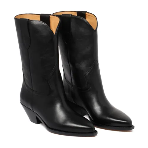 Black Daphone Leather Boots - Isabel Marant - Modalova