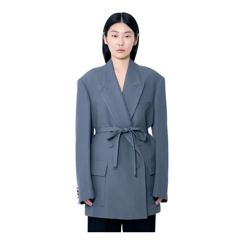 Wool Blend Double-Breasted Blazer - Dries Van Noten - Modalova
