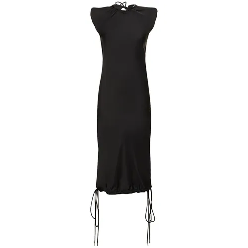 Long dress with elegant minimalist neckline - The Attico - Modalova