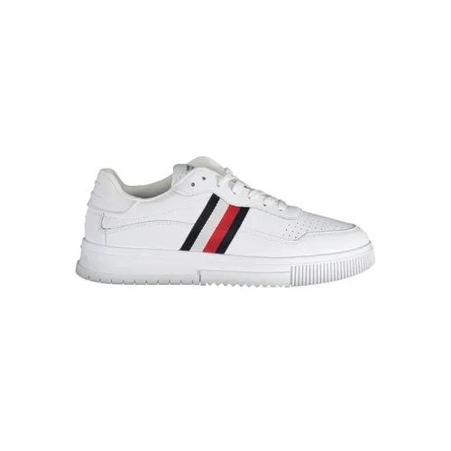 White Leather Men Sneaker - Tommy Hilfiger - Modalova