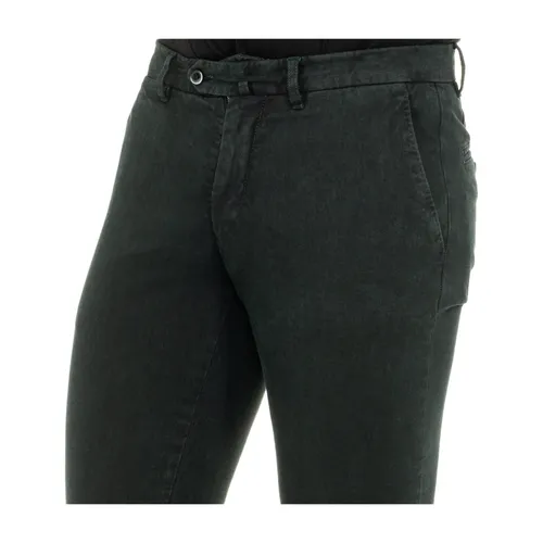 Marine Blue Buttoned Pants Straight Cut - La Martina - Modalova