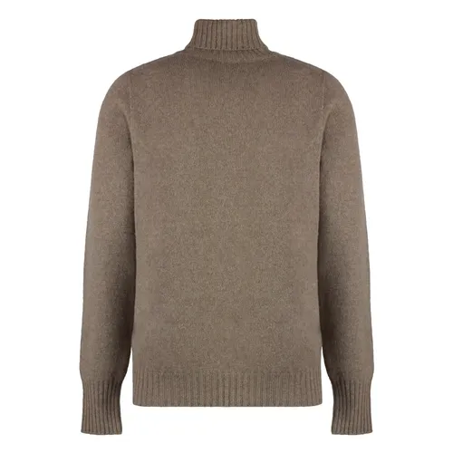Ribbed Wool Turtleneck Sweater - Drumohr - Modalova