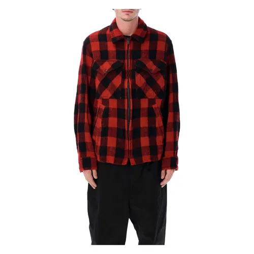 Red Buffalo Check Wool Jacket - Junya Watanabe - Modalova
