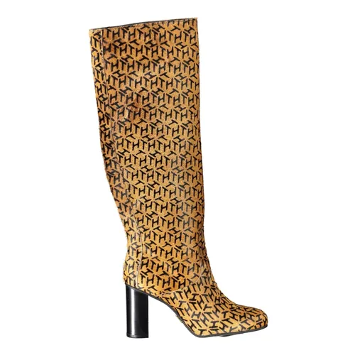 Beige Leather Boot - Tommy Hilfiger - Modalova
