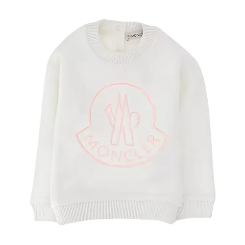 White Logo Sweatshirt - Moncler - Modalova