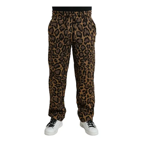 Leopard Print Jogger Pants - Dolce & Gabbana - Modalova