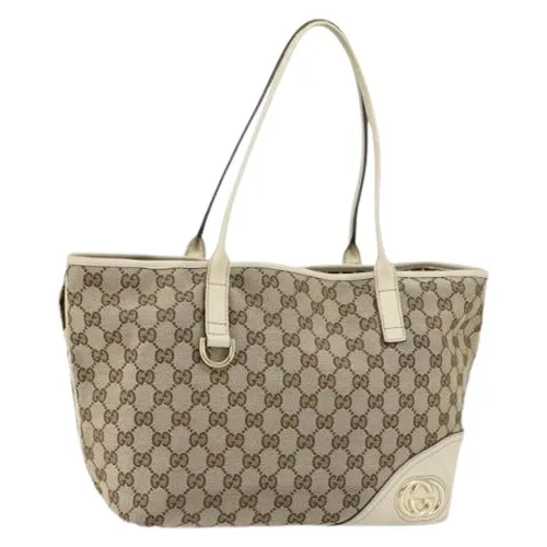 Pre-owned Canvas Tote Bag - Gucci Vintage - Modalova