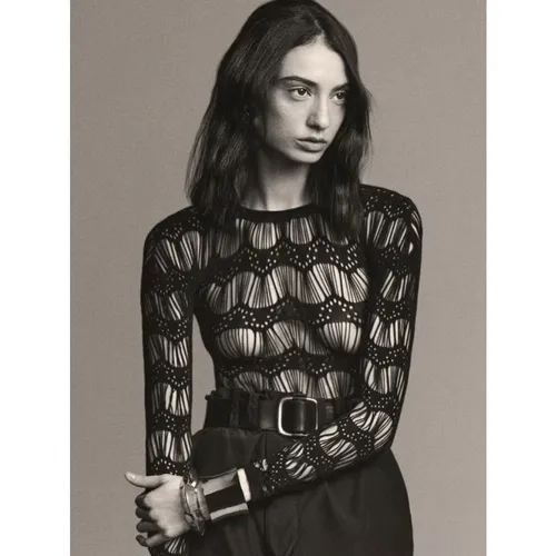 Black Lace Bodysuit - Saint Laurent - Modalova