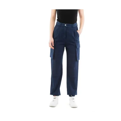 Cotton Cargo Pants with Multiple Pockets - Moschino - Modalova