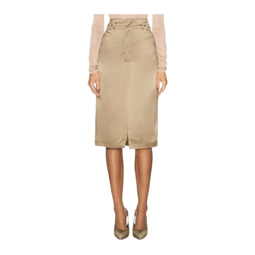 Falda Midi de Seda - Saint Laurent - Modalova