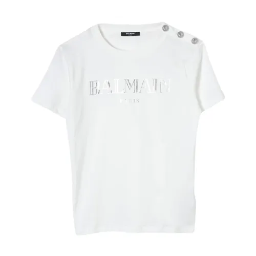 Logo T-Shirt for Kids Ivory - Balmain - Modalova