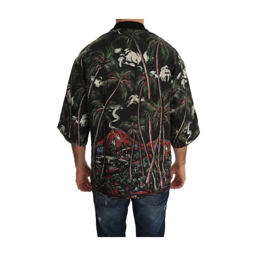 Sicilian Volcano Motif Polo Tee - Dolce & Gabbana - Modalova