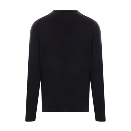 Blue Knitted Crew Neck Sweater - Zanone - Modalova