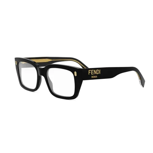 Square Black Optical Glasses - Fendi - Modalova